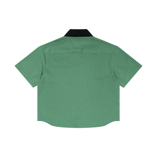 Jesus Striped Collar Shirt