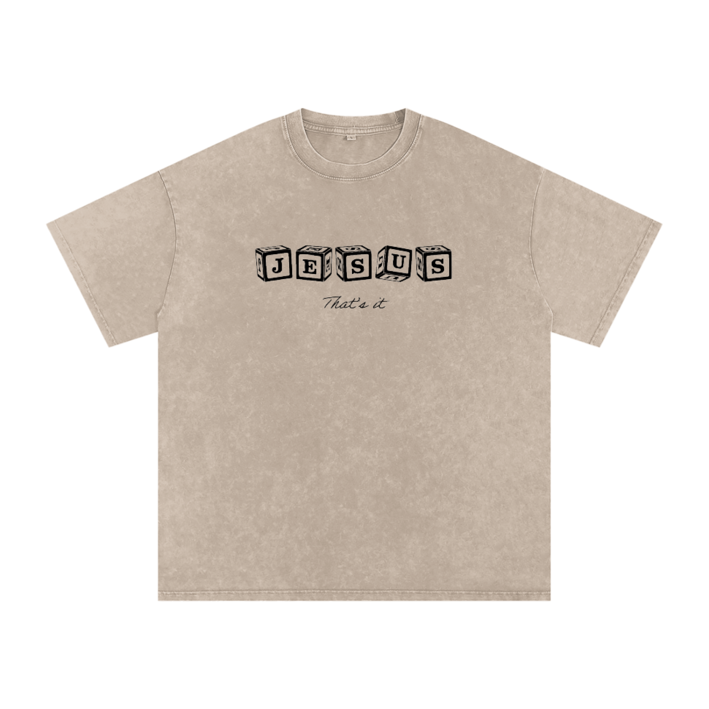 Jesus Snow Washed Oversized  T-Shirt