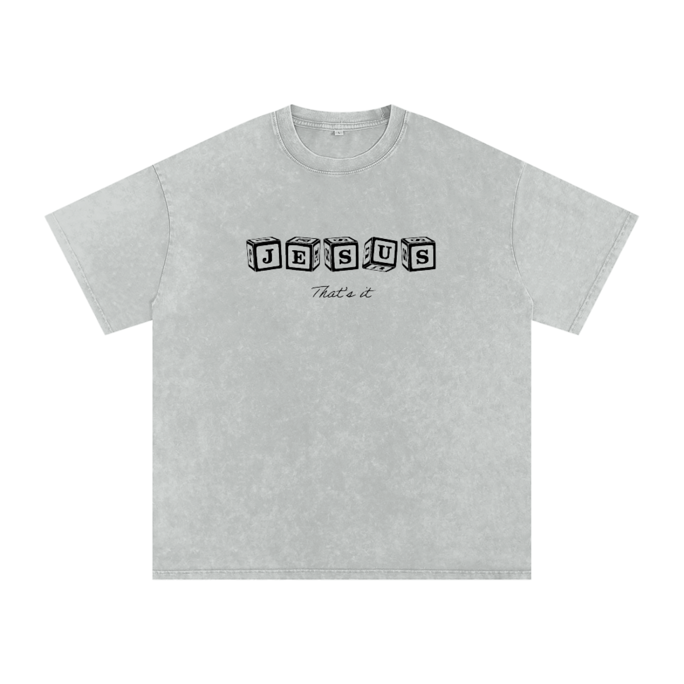 Jesus Snow Washed Oversized  T-Shirt