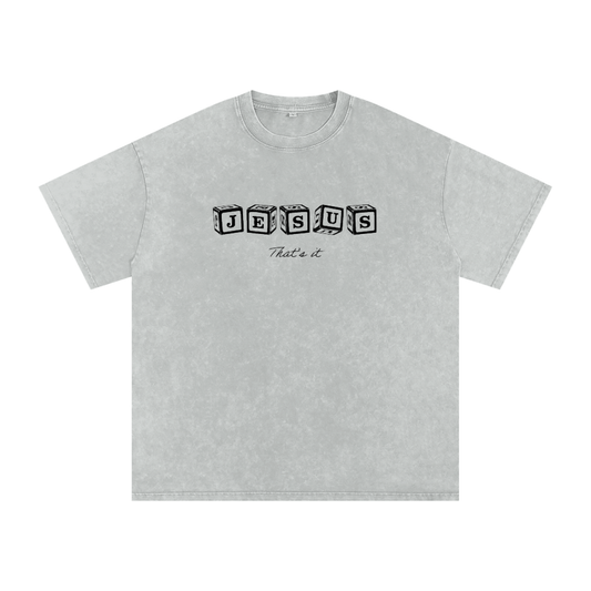 Jesus Snow Washed Oversized  T-Shirt