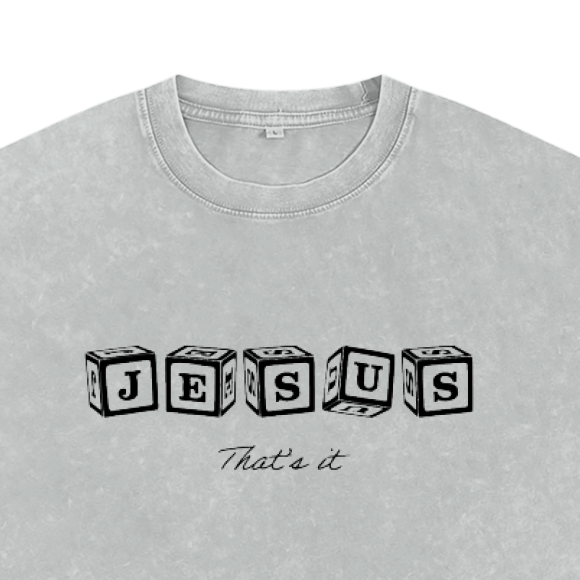 Jesus Snow Washed Oversized  T-Shirt