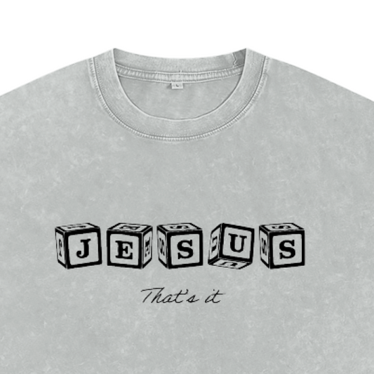 Jesus Snow Washed Oversized  T-Shirt